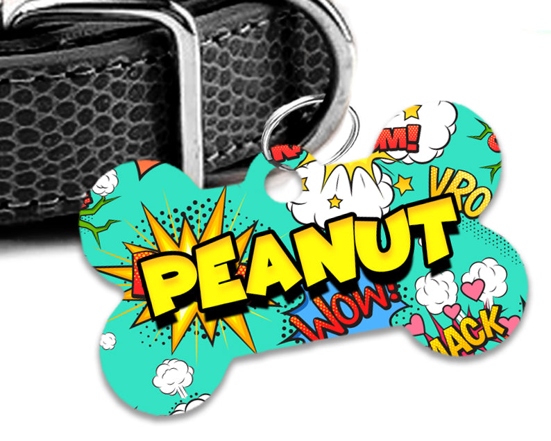 Pet ID Tag | Boom Pow Superhero